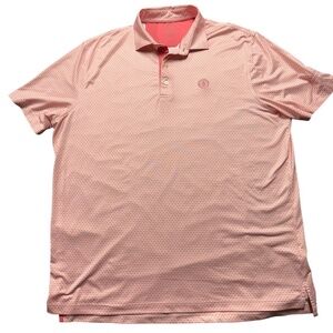 Johnnie-O Golf Polo Pink White Floral XL outdoors lightweight